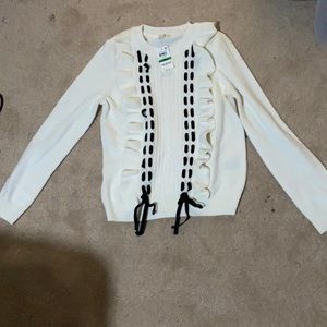 BRAND NEW Maison Jules White and black sweater